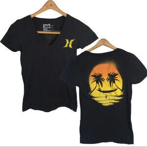 WS307 Hurley Smiley Face Surfer V Neck Shirt S